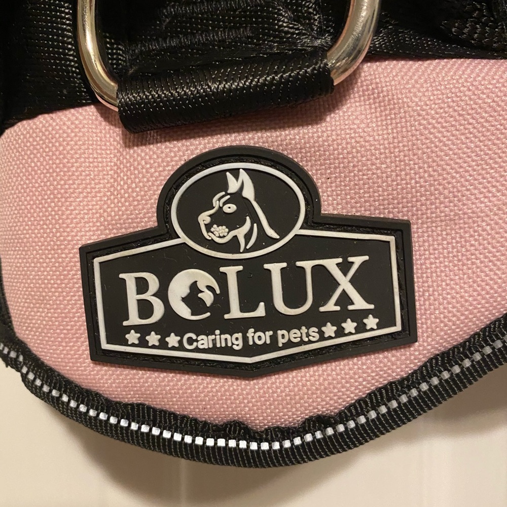 🌸🐶NEW-LARGE DOG HARNESS/COLLAR-Light Pink